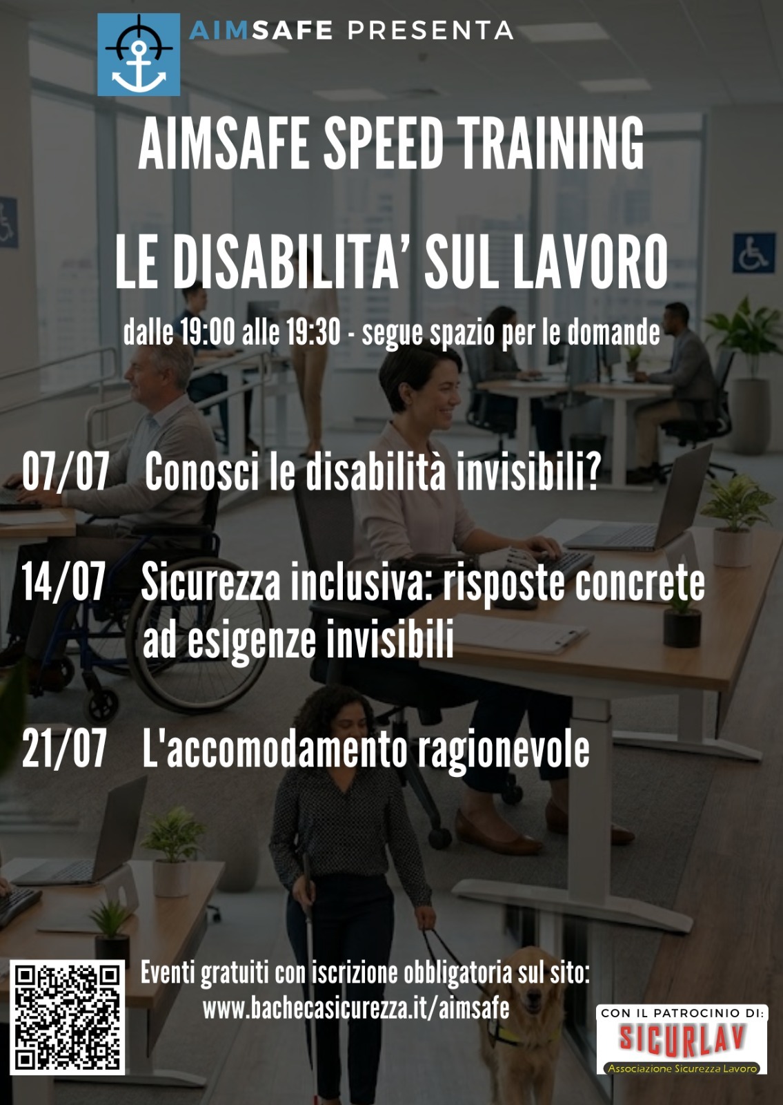AimSafe Speed Training - Le disabilità sul lavoro - Sicurezza inclusiva: mettere in campo risposte concrete ad esigenze spesso invisibili